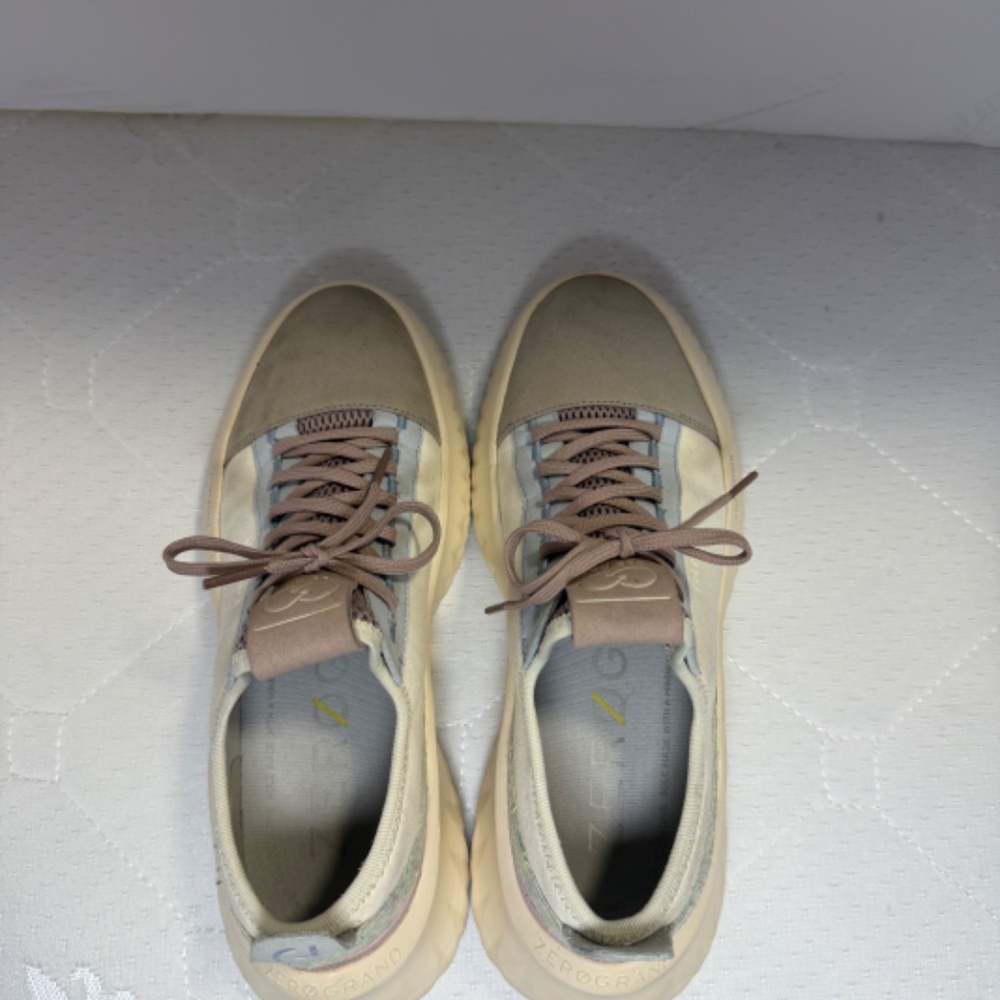 Cole Haan Zerogrand FlowerFoam Sneakers Womens Size 6.5 B Beige Suede Lace Up - Picture 5 of 8